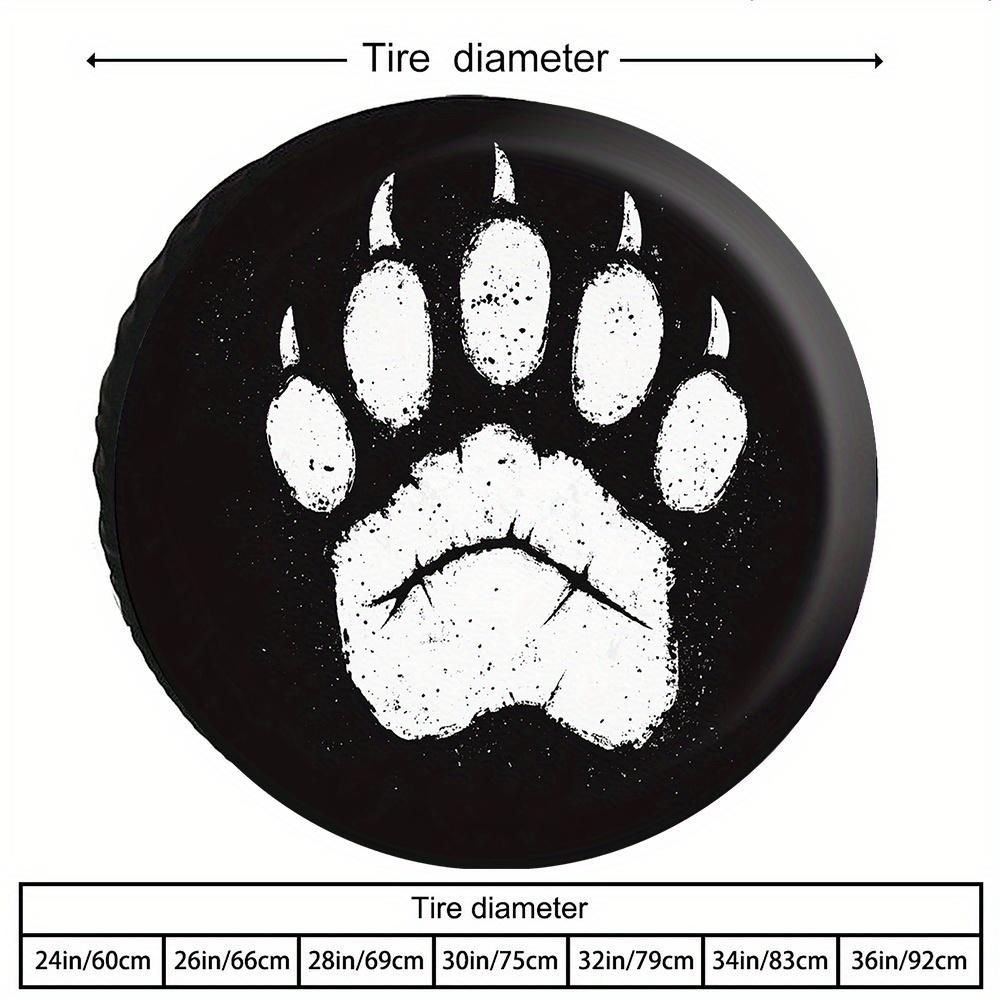 Claw Pattern Spare Tire Cover Universal Wheel Tire Cover Tire Protectors for Trailer RV SUV Truck Camper 17 Inch