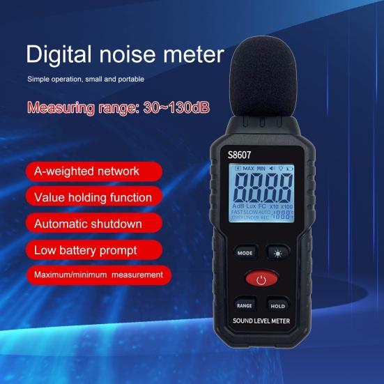

1 комплект измерителя шума со светодиодным дисплеем, портативный измеритель шума, высокоточный цифровой измеритель уровня звука для дома