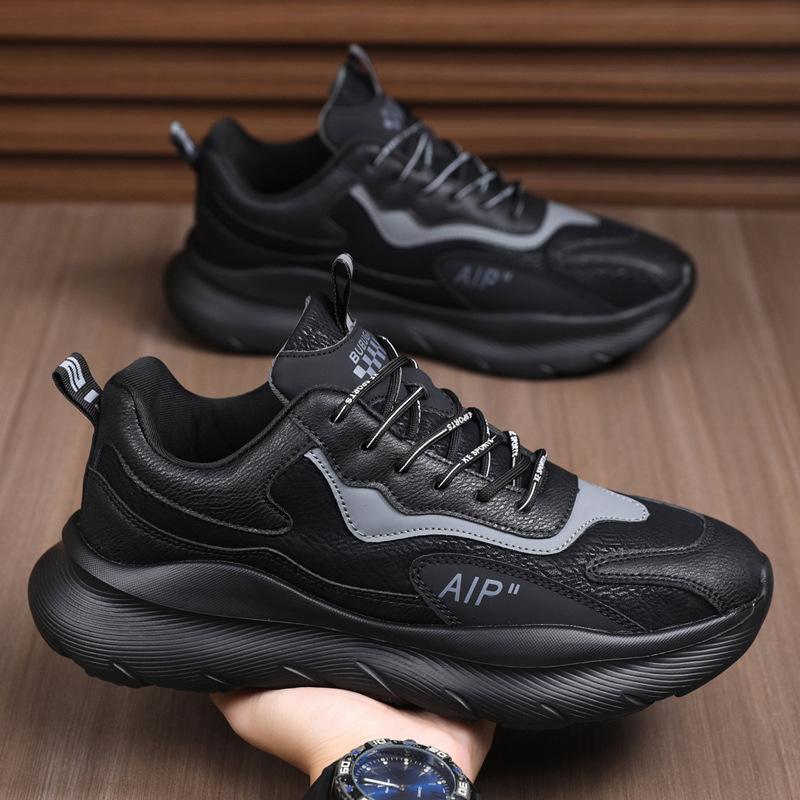 Спортивная и повседневная обувь кожаная поверхность модный тренд кроссовки парная обувь мужская и женская папины кроссовки мягкая подошва гибкая мужская обувь 39