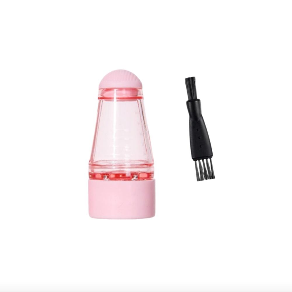 Scalp Massager With Clean Brush - 2-in-1 Portable Hair Treatment Comb for All Hair Types, Stimulating Roller Ball Pink+1Brush