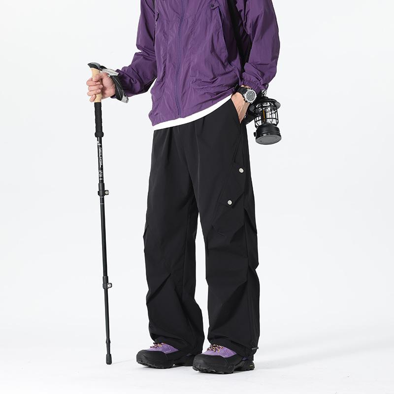 Men's Autumn New Solid Color Straight Casual Pants Loose Wide-leg Trousers