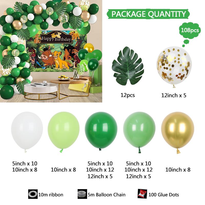 

1Set Lion King Balloons Arch Garland Kit Latex Balloons Supplies The Lion King Theme Boys Baby Birthday Party Decorations As Picture