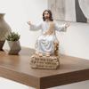 Bible Verse Base Jesus Christ Figurine Open Arms Blessing Resin Jesus Ornament  Spiritual Gift