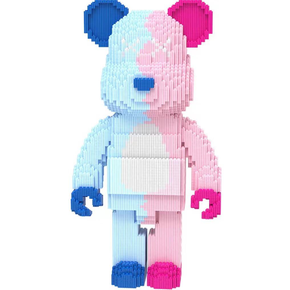 Girls' Compatible Lego: Violent Bear Building Block Series - Educational Micro-Block Interlocking Toys & Gifts