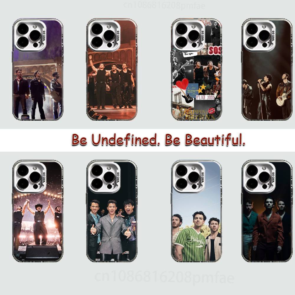 J-Jonas Brothers Band White Shockproof Phone Case For iPhone 17,16,15,14,13,12,11,Pro,XS,Max,Plus,Mini,SE