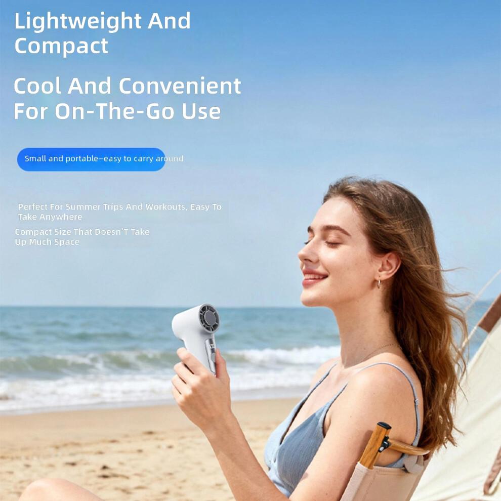 Quiet Handheld Fan 6 Speed Mini Cooling Desk Fan USB-White 1