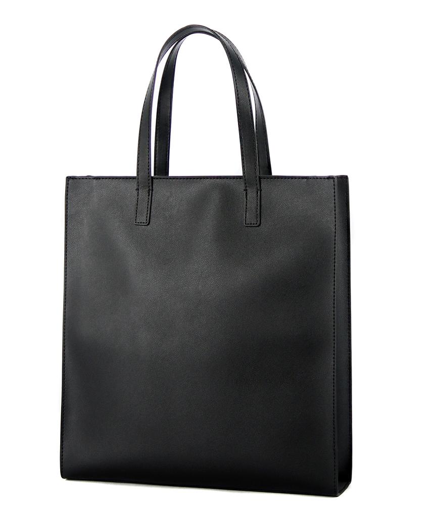 Bymoss Leather Modern Tote Bag [Black]
