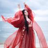 Autumn adult nine-tailed chest-length skirt, super fairy embroidered big-sleeved shirt, kako skirt, ancient style and beauty