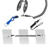 Secure Buckle Lock Elastic Outdoor Tackle Retractable Keychain Fishing String Spring Rope Lanyard