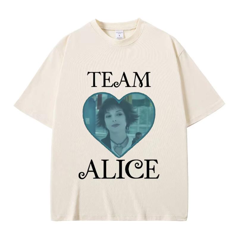 

Movie Twilight Team Alice Cullen Graphic T Shirts Robert Pattinson Funny Meme Tshirt Unisex Women Fashion Vintage Oversized Tshirt S