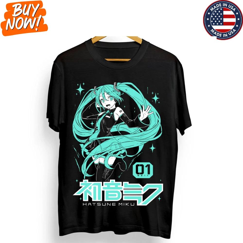 Hatsune Miku T-Shirt Anime Girl Kawaii Project Diva Vocaloid Shirt - Reprint 4XL