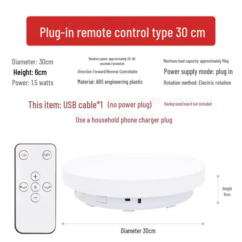 Automatic Rotating Display Stand with Remote for Photography and Live Streaming