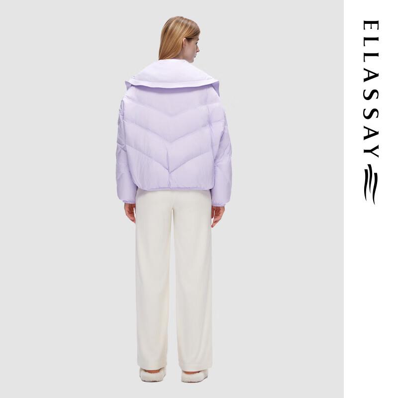 ELLASSAY Women's Lapel Goose Down Jacket