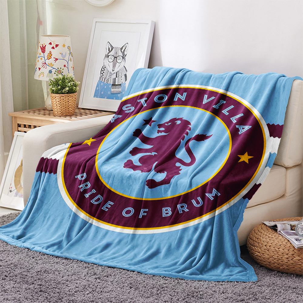 Aston Villa FC Flannel Blanket, High quality Comfortable for All Seasons, Home Decor, Warmth and Comfort