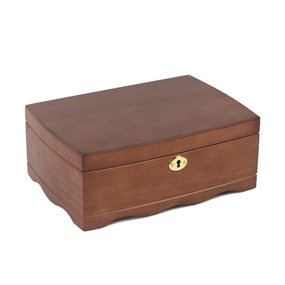

Vintage Jewelry Box with Lock Luxury Treasure Chest Case Treasure Trinket Storage Box Ring Jewelry Box
