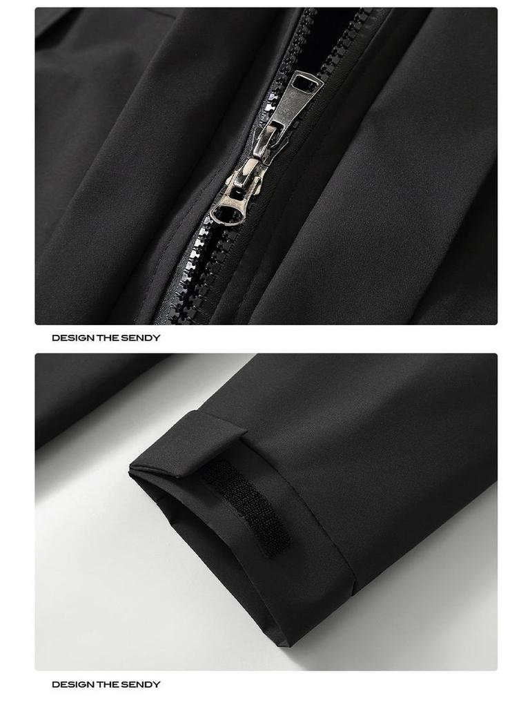 2024 Trendy Plus Size Men's Windbreaker: Casual Loose Workwear for Spring/Autumn