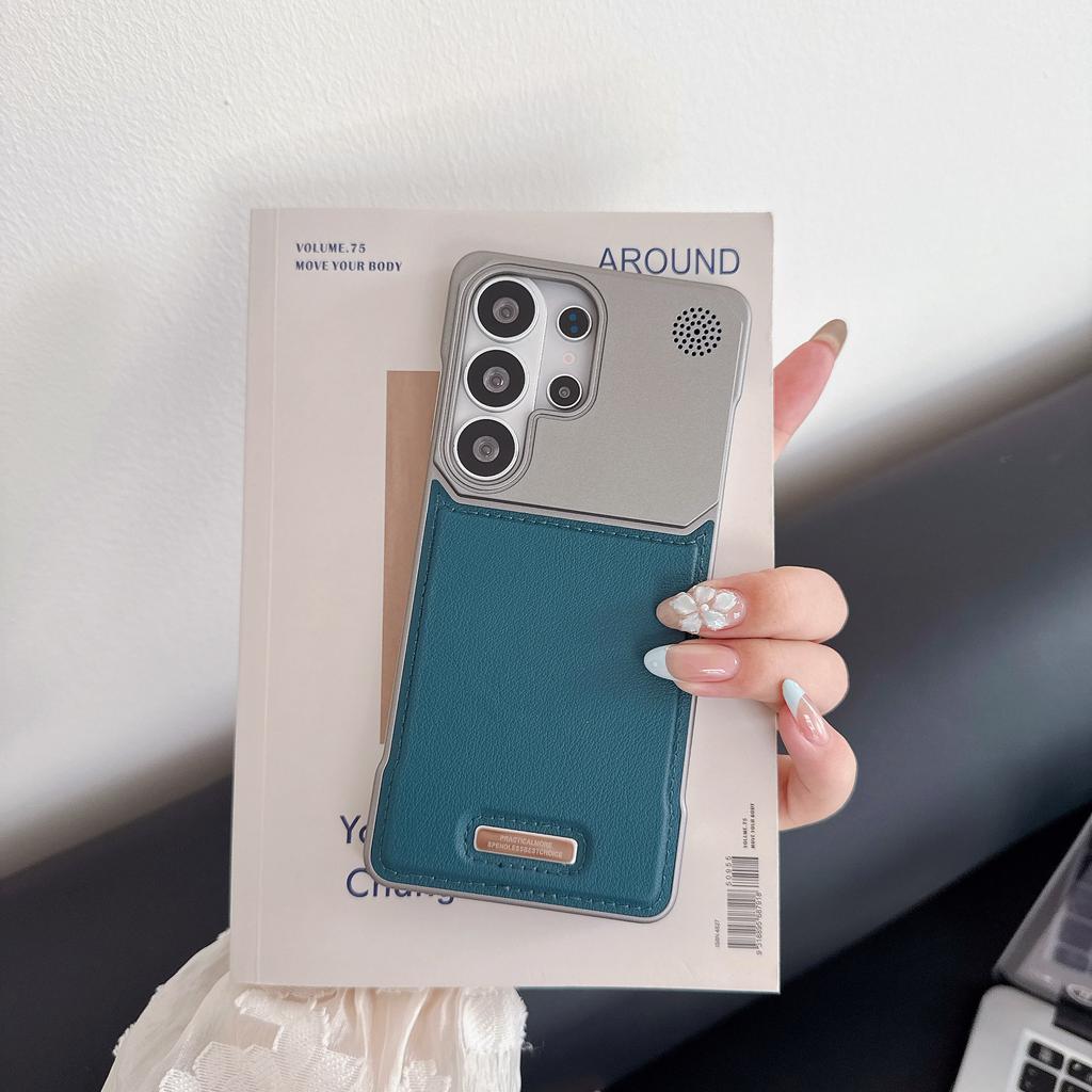 Leather Shockproof Magnetic Phone Case for For Samsung S25 S23 S22 Ultra S24 Plus Frameless for Wireless Charge Cover