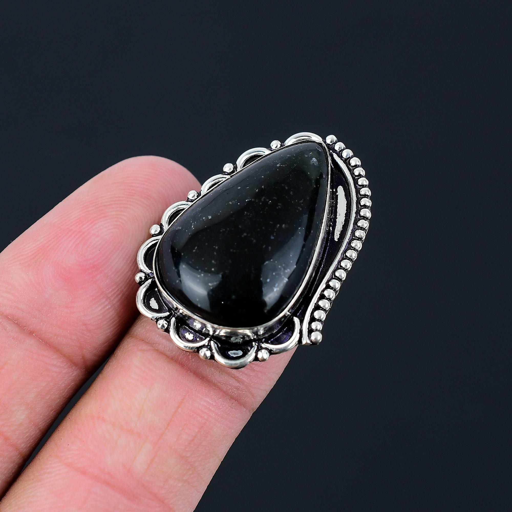 Vasonite Gemstone Stackable Promise Ring Jewelry Size 6.5 925 Sterling Silver 6.5