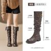 Augustine Boots Women's 2025 New Autumn and Winter Merad Small Men Two Wear Pile Boots Tall Knight Boots
