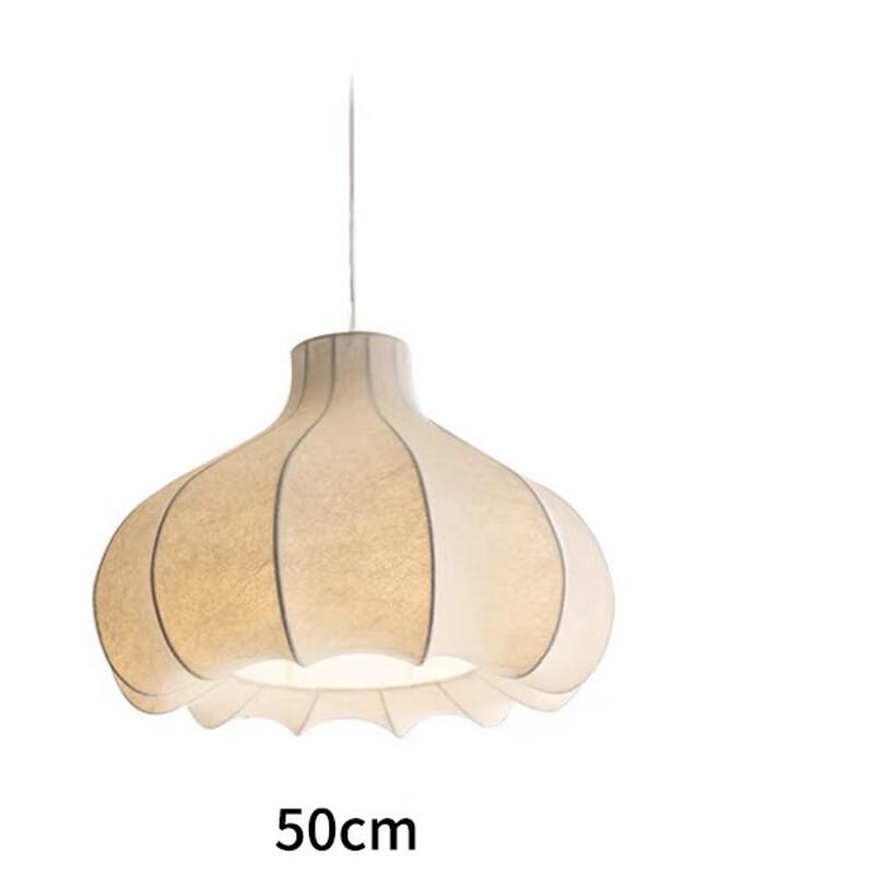 Minimalist Vintage Silk Onion Pendant Lamp