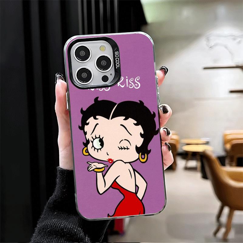 B-Bettys B-Boops Girl Soft Phone Case for iPhone 15 16 17 Pro Max 17Air 16E 14 Plus 13 12 Mini Shockproof Cover Back Shell