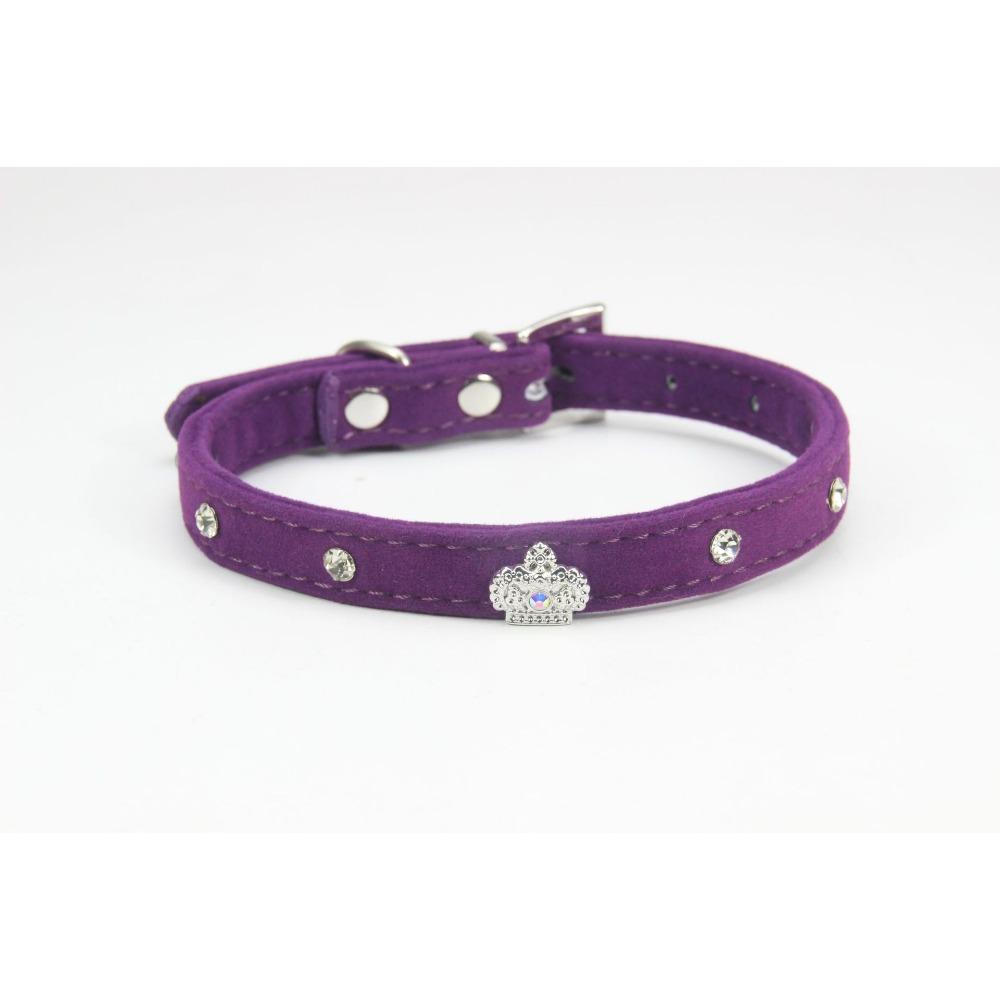Winter Casual New Year's Pet Cat Collar Crown Diamond + Mi Rivet Flannel Small and Medium Scarf Rope