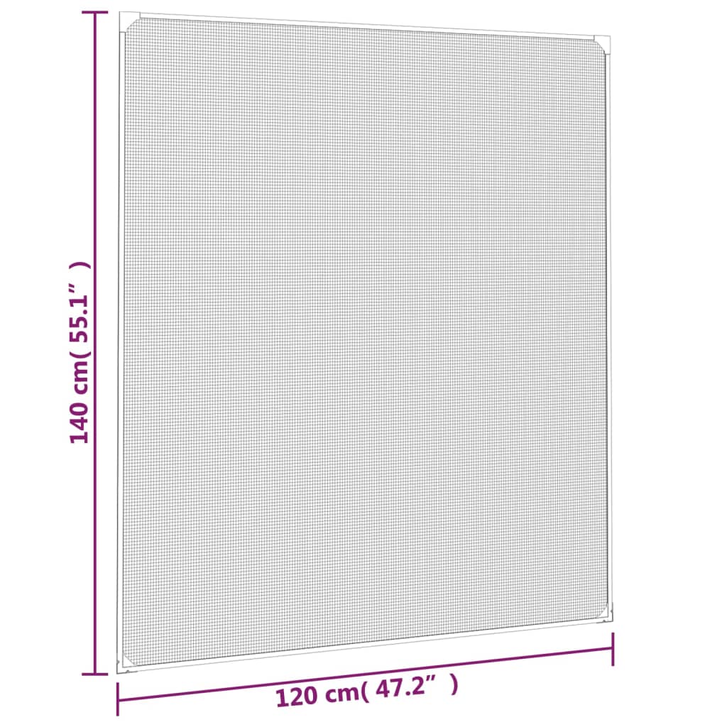 Magnetic Insect Screen for Windows White 120 X 140 Cm