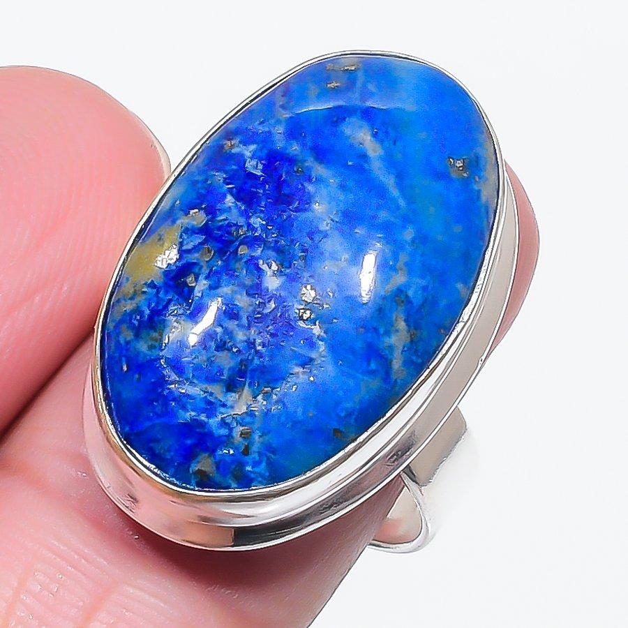 Lapis Lazuli Gemstone 925 Sterling Silver Jewelry Ring Size 9