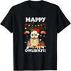 Retro Baby Owl Happy Owlidays Family Kids Christmas Holiday T-Shirt