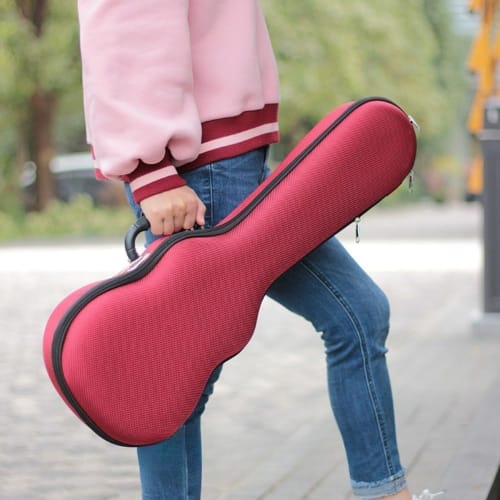 Ladfrol Ukulele Case, Lightweight, Waterproof, Easy to Store and Carry, Shoulder or Handheld, Sturdy, Solid Color, Unisex, Concert, 21-inch/23-inch/26