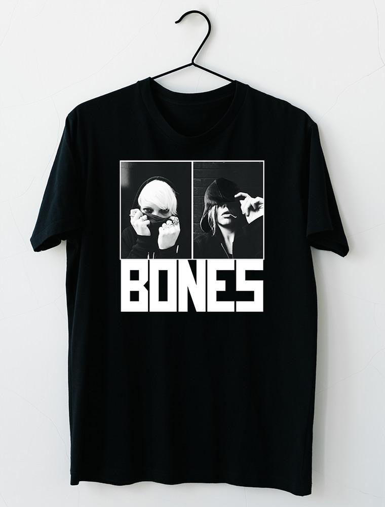 

BONES UK TShirt S5XL Unisex T-Shirt - Men s Summer Cotton Graphic Tee S разноцветный