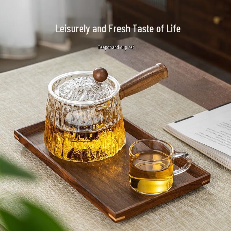 Fulinz Transparent Glass Teapot with Filter