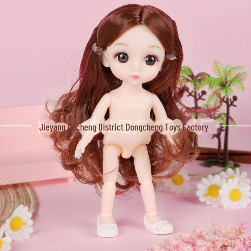 17 cm Mini BJD Puppenkörper - 6 Zoll Prinzessin Mädchen, 16 cm Kleine Nacktpuppe