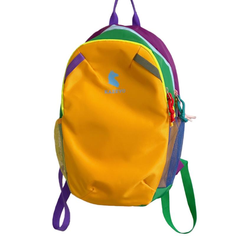 Schultasche Bergsteigertasche Dopamin Koreanische Version Rucksack mit Kontrastfarben Große Kapazität Spritzwassergeschützt Wandern Outdoor
