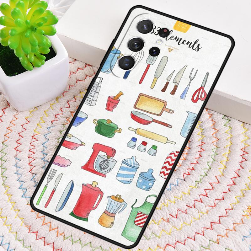 Baking Cook Chef soft Phone Case for Samsung Galaxy note 10 pro S26 Ultra S23 S24 FE S25 S21 S22 PLUS shockproof Cove