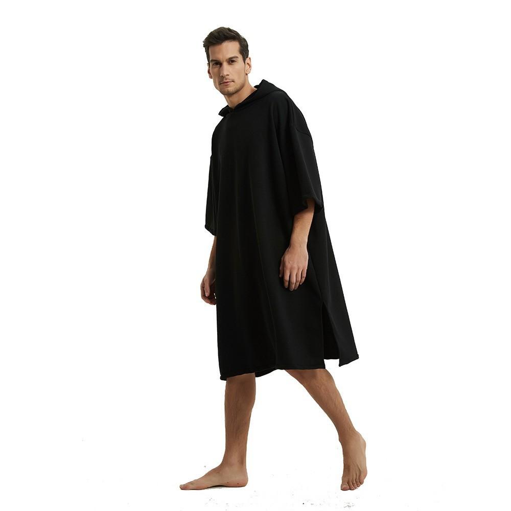 Beach Couple Absorbent Cape Bathrobe Microfiber Beach Towel Surf Hooded Quick Change Bath Towel