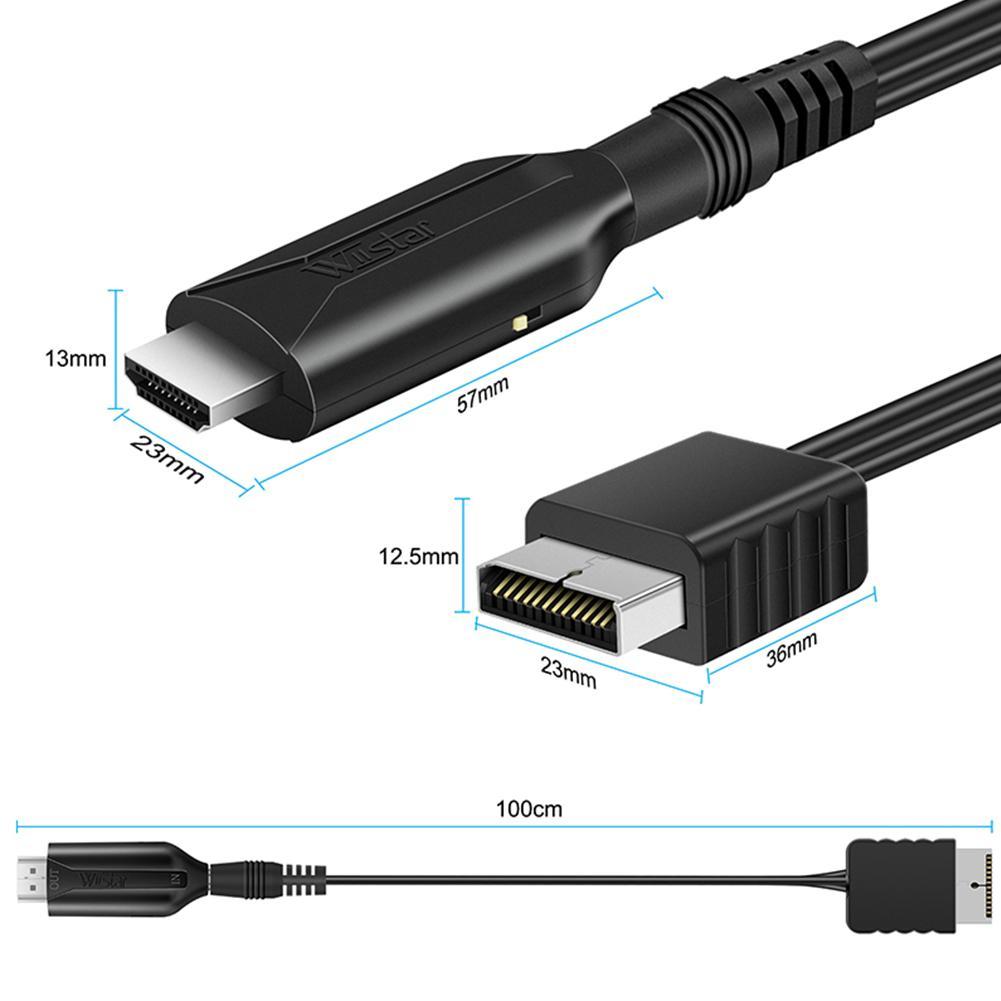 Portable PS1 PS2 to HDMI 480i/480p/576i Audio Video Converter Supports All PS2/PS1 Display Modes Audio Video Converter Adapter