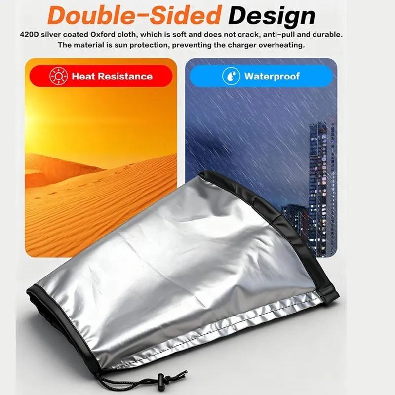 Charger Port Rain Cover EV Oxford Cloth Charging Gun Protective Sleeve Electric Car Dustproof Waterproof Cover for Outdoor Useg