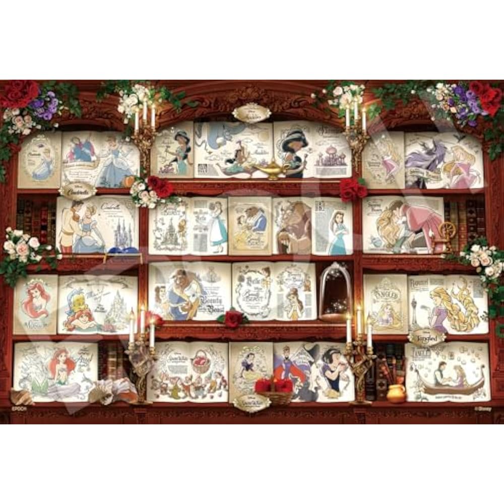 Epoch 300 Piece Jigsaw Puzzle, Disney Puzzle, Decoration Collage, Bookshelf, Disney Princess, 300...