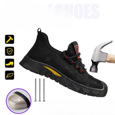 Scarpe da lavoro con assicurazione, scarpe da lavoro deodoranti Fly-woven, scarpe antinfortunistiche anti-schiacciamento e anti-pugnalata con intersuola in Kevlar