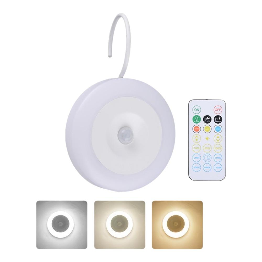 

USB Rechargeable Motion Sensor Night Light Cordless Wall Lights Smart LED Night Lamp Room White Tricolor
