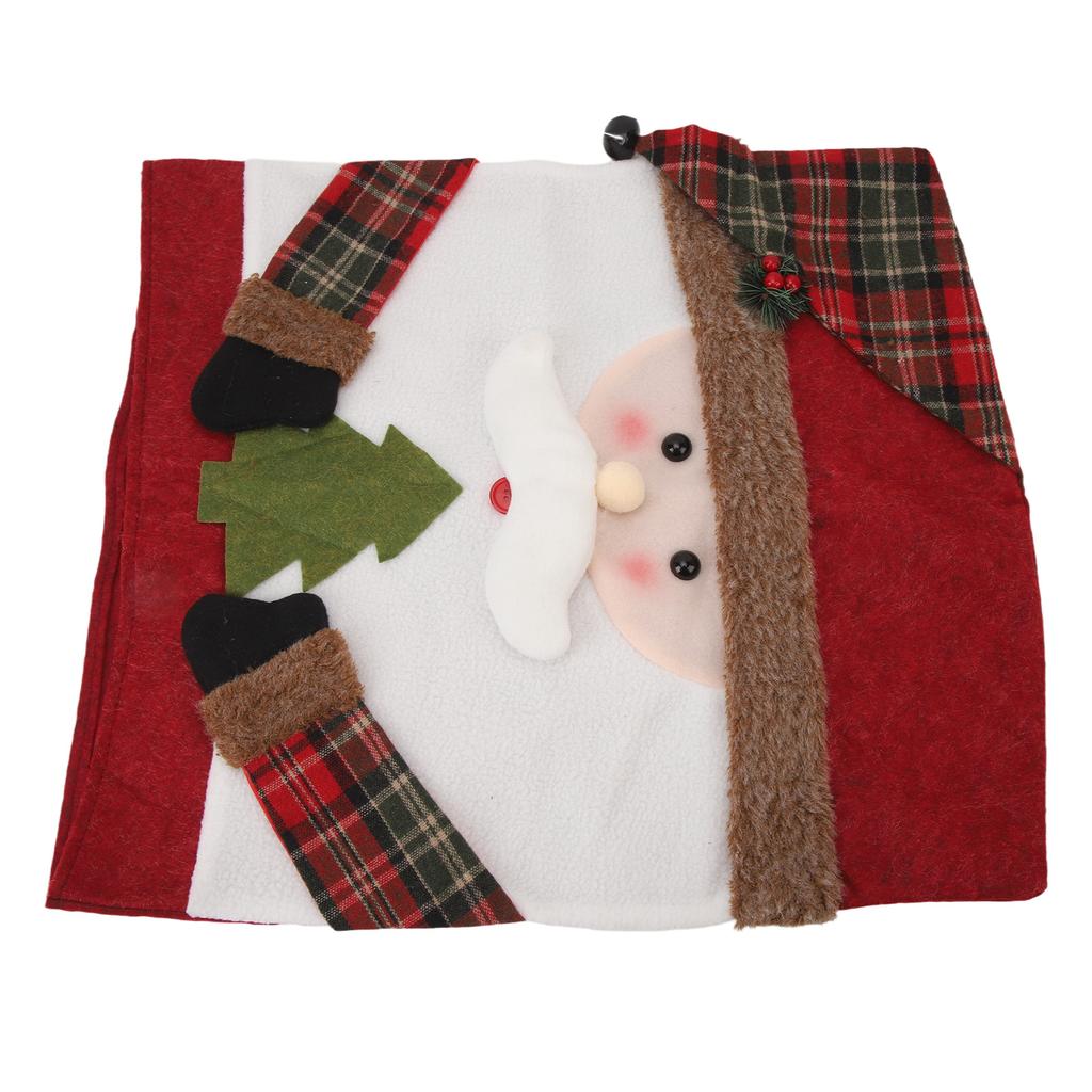 Xmas Dinner Chair Back Covers Easy To Install Soft Anti Wrinkle Non Slip Christmas Chair Slipcovers