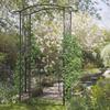 Garden Outdoor Entrance Arch with Door Outdoor Patio Decoration for Rose Trellis Arbour Climbing Plant 131L X 49W X 200Hcm