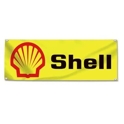 

Баннер Shell Очень большой флаг-баннер, примерно 150 см x 50 см, идеально подходит для украшения вашей комнаты или гаража! Американские товары и автогонки