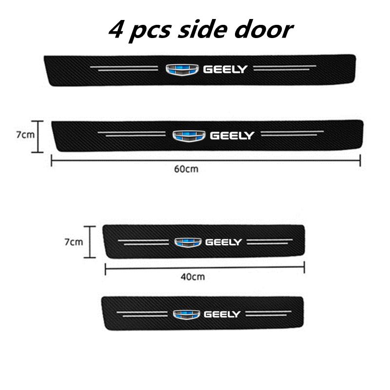Carbon Fiber Car Sticker Auto Door Trunk Protective Strip For Geely Atlas Coolray Emgrand EC7 EC8 X7 EX7 CK2 CK3 GL GS