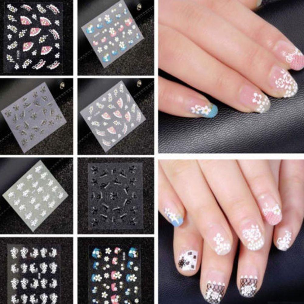 

Советы Маникюр 3D Дизайн Цветок Цветочный Маникюр Маникюр Советы Nail Art Наклейка DIY Nail Art