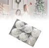 6 Pcs Xmas Ball Ornaments Set Snow Scene Shatterproof Transparent Acrylic Clear Xmas Balls Hanging