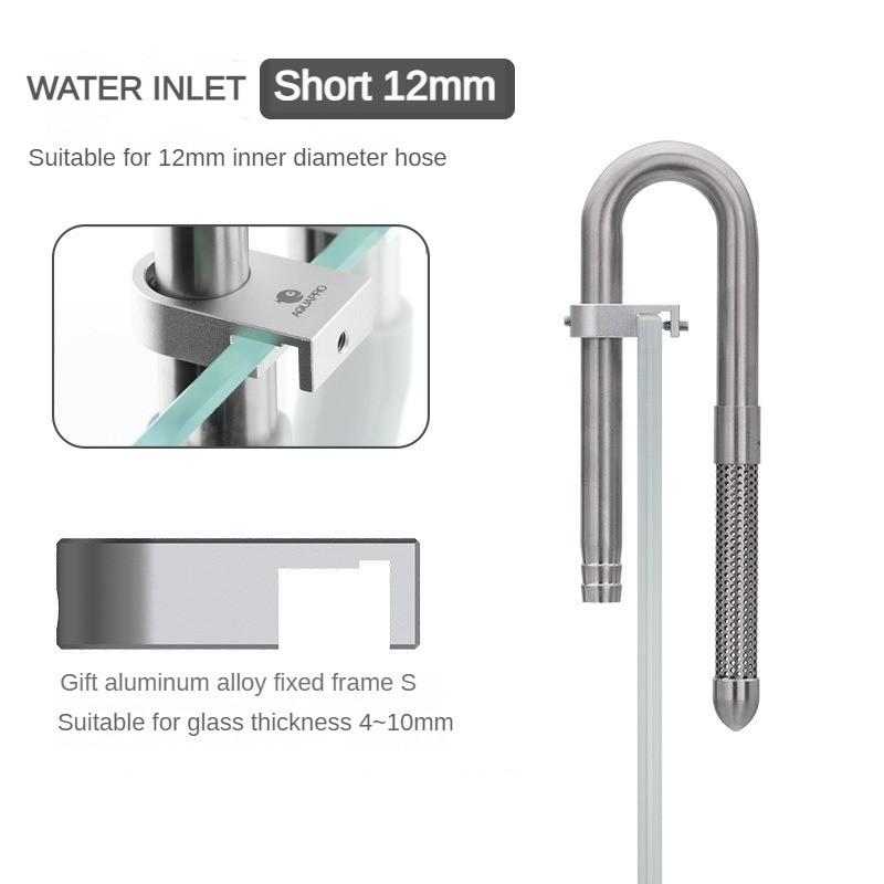 Mini Stainless Steel Inlet And Outlet Pipe Microporous Anti Suction Filtration Water Inlet Pipe Aquarium Fish Tank Supplies