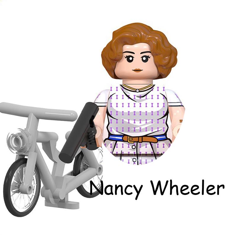 The Terrible Movie Upside Down Dustin Mike Lucas Will Eleven Model Building Blocks Enlighten Action Figure Toys For Children