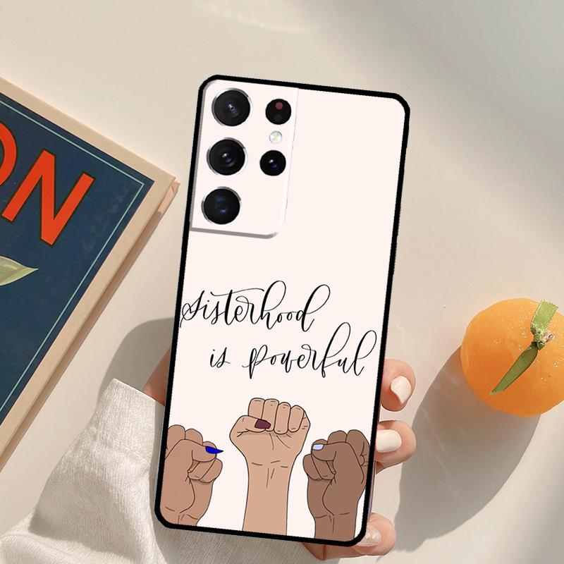 Feminist Fist Symbol Phone Case For Samsung Galaxy S25 S26 Ultra S20 S21 S22 S23 S24 Plus S10 S25 FE Back Cover